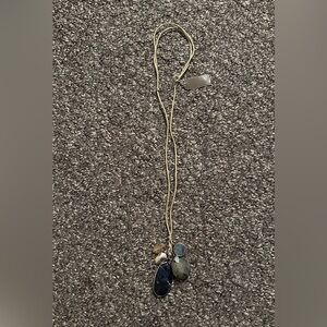 NWT Brand new, never worn J. Jill Gold Necklace with Silver, Blue & Gray Accents